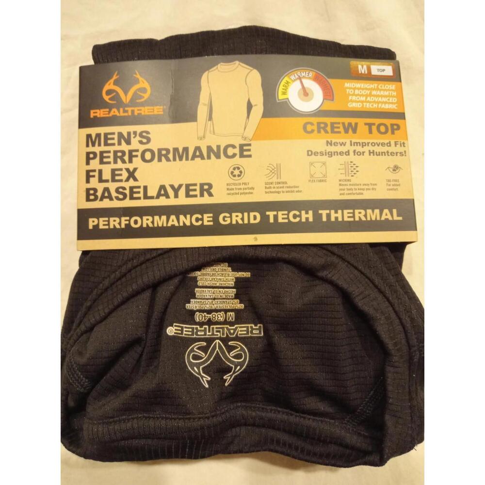 Realtree Men’s Crew Top Base Layer Performance Thermal Size Medium